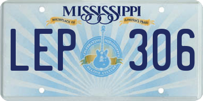 MS license plate LEP306