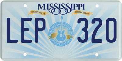 MS license plate LEP320