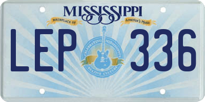 MS license plate LEP336