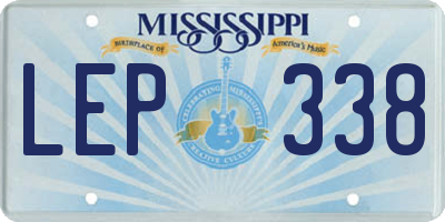 MS license plate LEP338