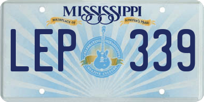 MS license plate LEP339