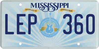 MS license plate LEP360