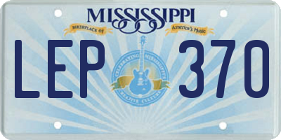 MS license plate LEP370