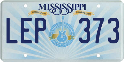 MS license plate LEP373