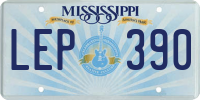 MS license plate LEP390