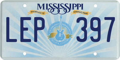 MS license plate LEP397