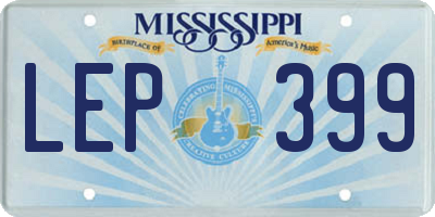 MS license plate LEP399