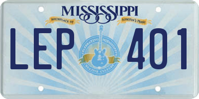MS license plate LEP401