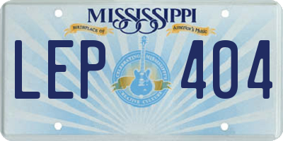 MS license plate LEP404