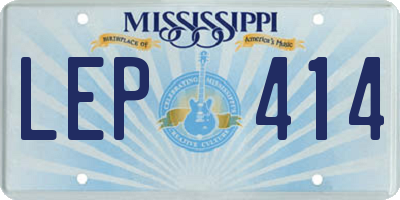 MS license plate LEP414