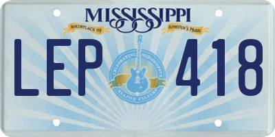 MS license plate LEP418