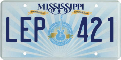MS license plate LEP421