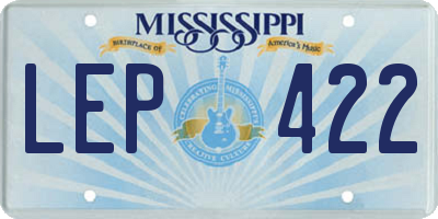 MS license plate LEP422