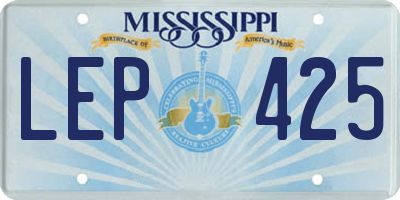 MS license plate LEP425