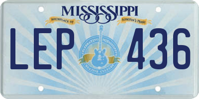 MS license plate LEP436