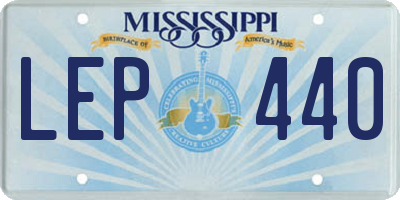 MS license plate LEP440