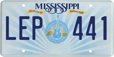 MS license plate LEP441