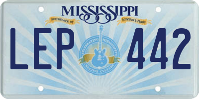 MS license plate LEP442