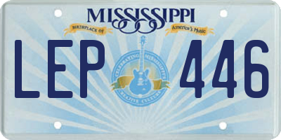 MS license plate LEP446
