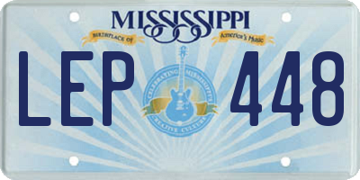 MS license plate LEP448