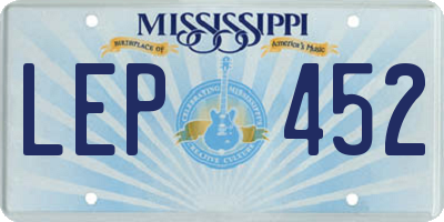 MS license plate LEP452