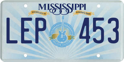 MS license plate LEP453
