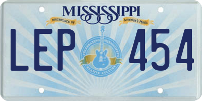 MS license plate LEP454