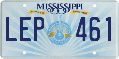 MS license plate LEP461