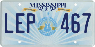 MS license plate LEP467