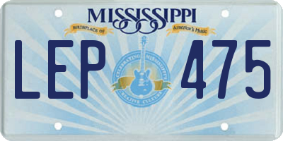 MS license plate LEP475