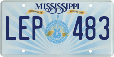 MS license plate LEP483