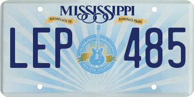 MS license plate LEP485