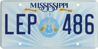 MS license plate LEP486
