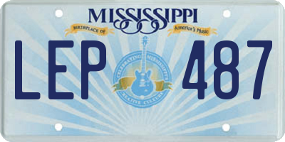 MS license plate LEP487