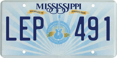 MS license plate LEP491