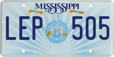 MS license plate LEP505