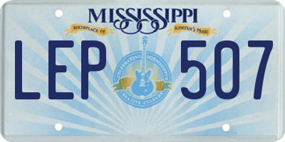 MS license plate LEP507