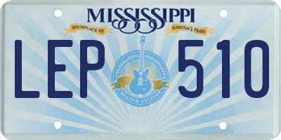 MS license plate LEP510
