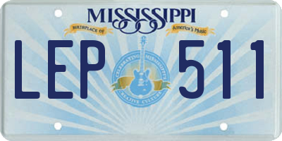 MS license plate LEP511
