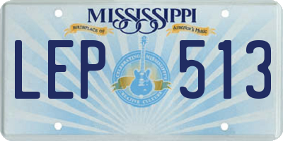 MS license plate LEP513