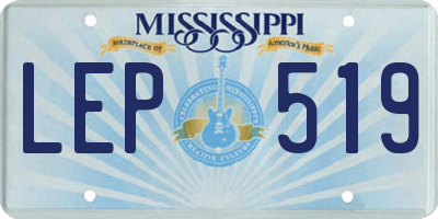 MS license plate LEP519