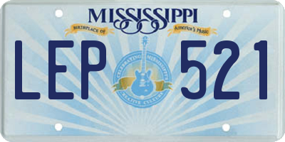 MS license plate LEP521