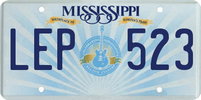 MS license plate LEP523