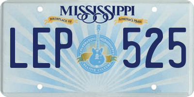 MS license plate LEP525