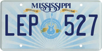 MS license plate LEP527