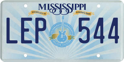 MS license plate LEP544