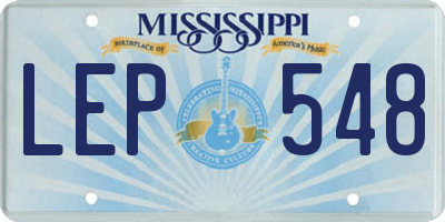 MS license plate LEP548