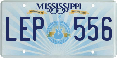 MS license plate LEP556