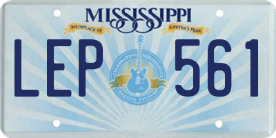 MS license plate LEP561