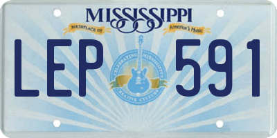 MS license plate LEP591